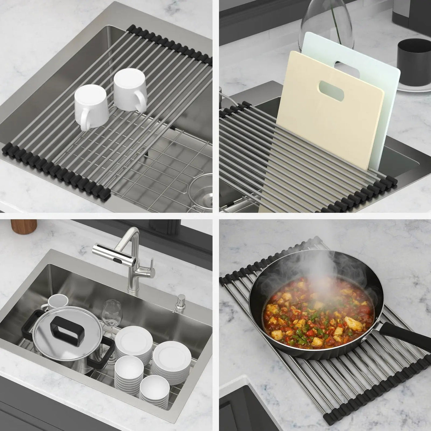 Drop-In Kitchen Sink With Pull-Out Faucet And Soap Dispenser by HouseOfZazla