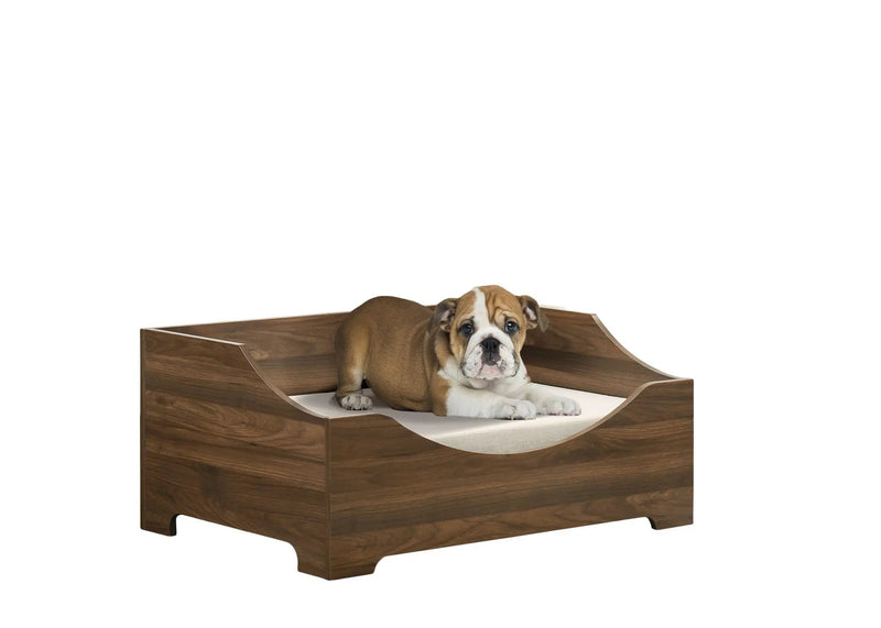 Gibson - Alder Wood Finish Comfy Pet Bed With Cushion - Brown by HouseOfZazla