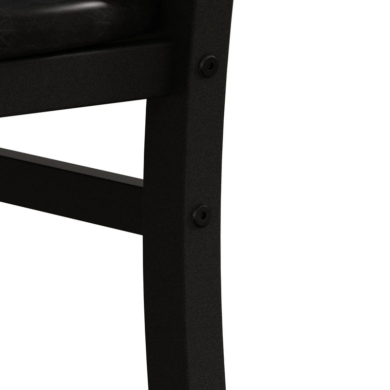 Rectangular Stretch Dining Table With 4 Chairs - Black / Gray by HouseOfZazla