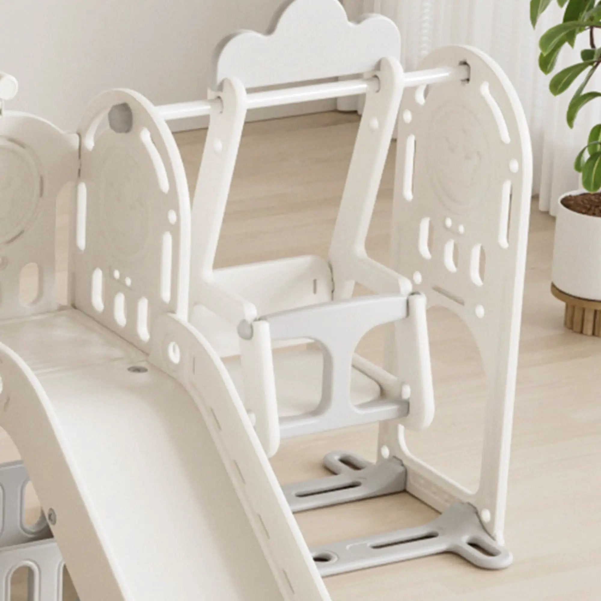 Toddler Slide Kids Playground With Basketball Hoop And Swing by HouseOfZazla