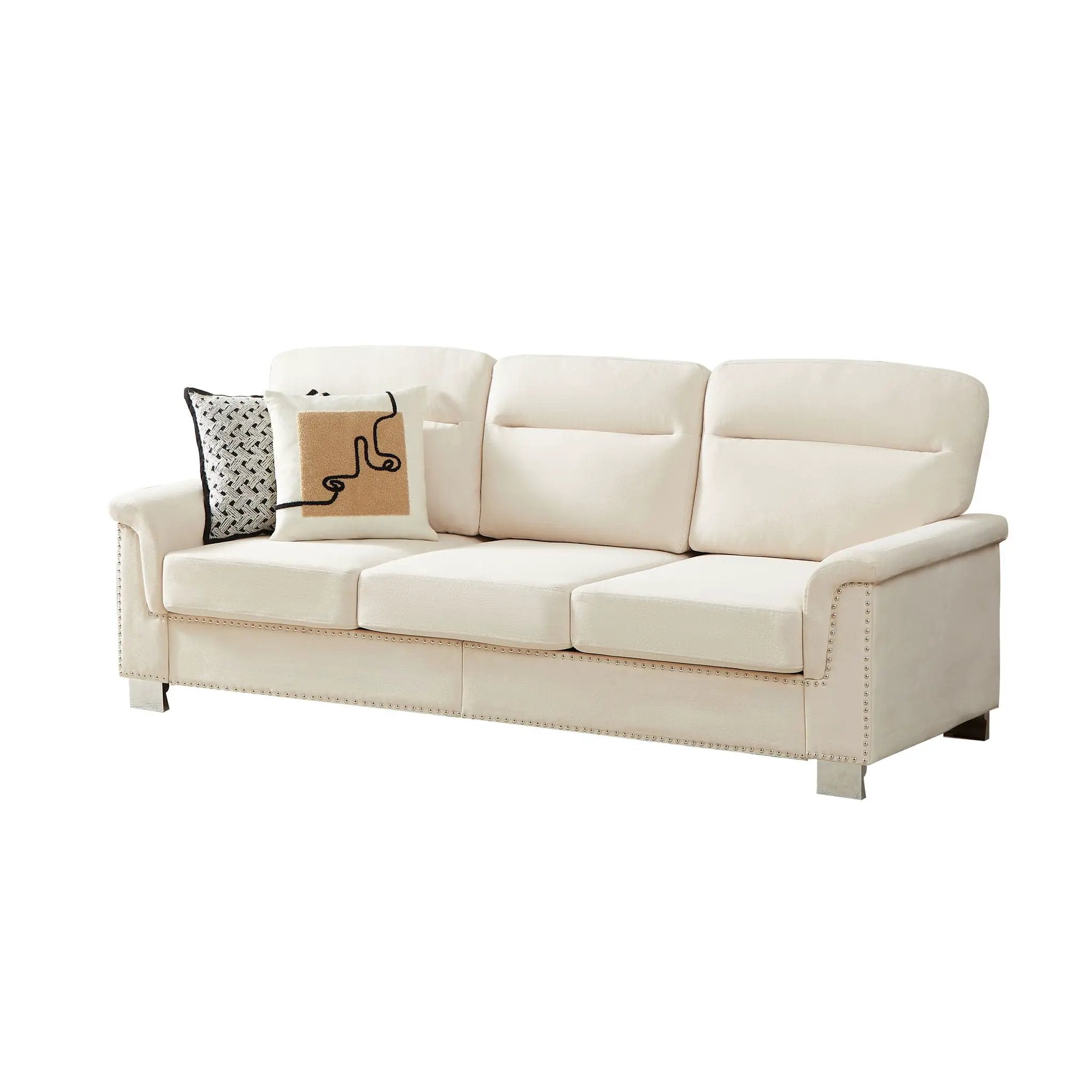 3 Seater Elegant Stationary Sofa by Unique Piece Furniture