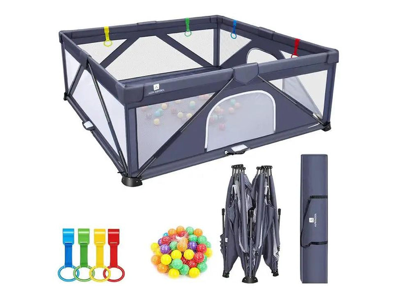 Foldable Baby Gate Playpen, 71"x71"(35 sq. ft Space), Extra Large Playards for Toddler, Kids Activity Center for Home Travel by Selzalot
