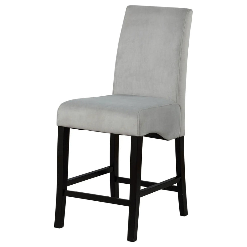 Stanton Velvet Upholstered Counter Chair Grey (Set of 2) by Unique Piece Furniture