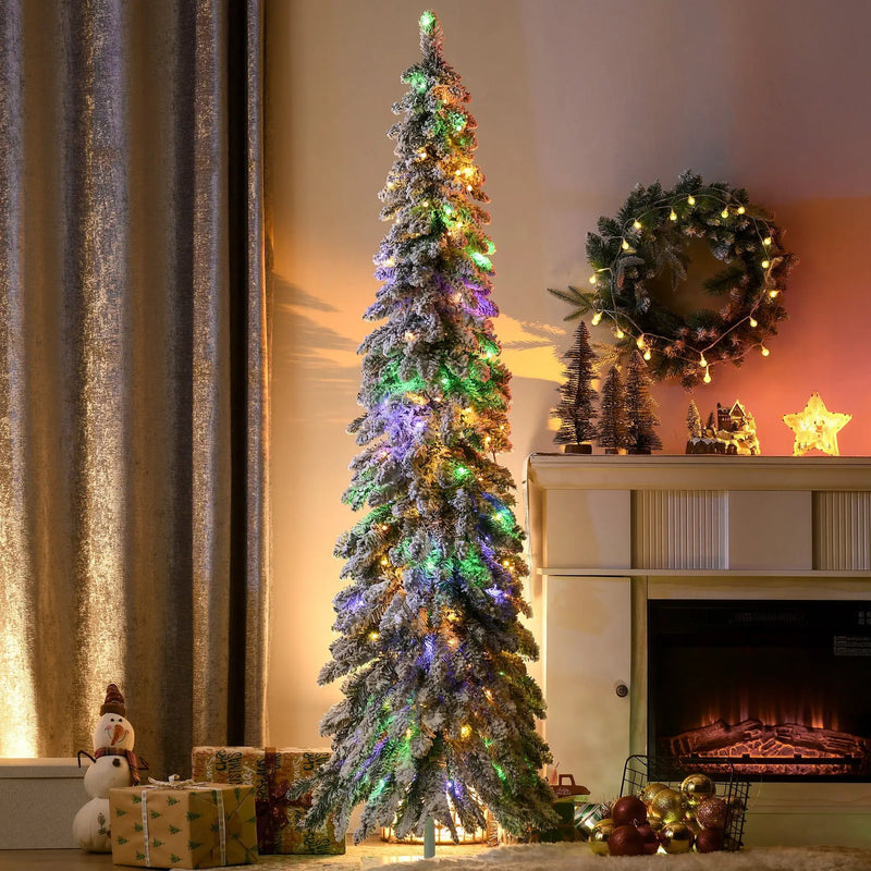 HOMCOM 6Ft Tall Prelit Pencil Artificial Christmas Tree by HouseOfZazla