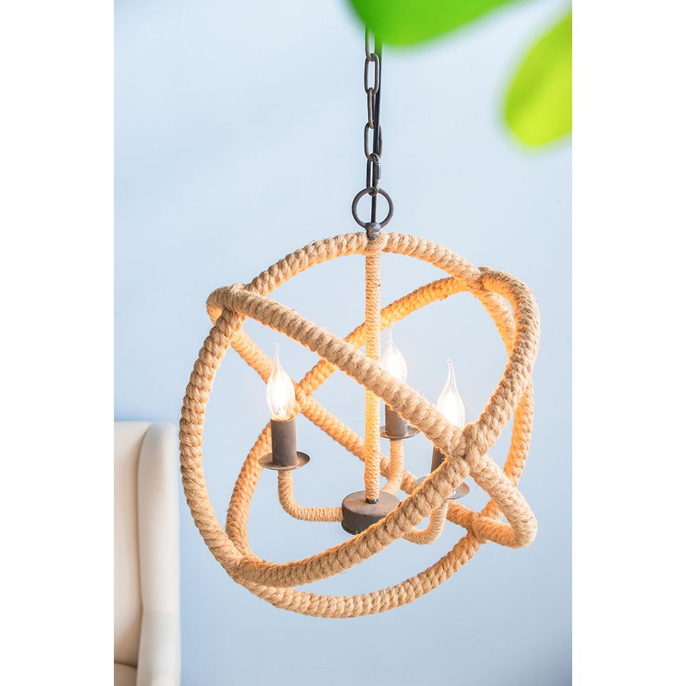 3 Light Farmhouse Chandelier, photo 6 of 9