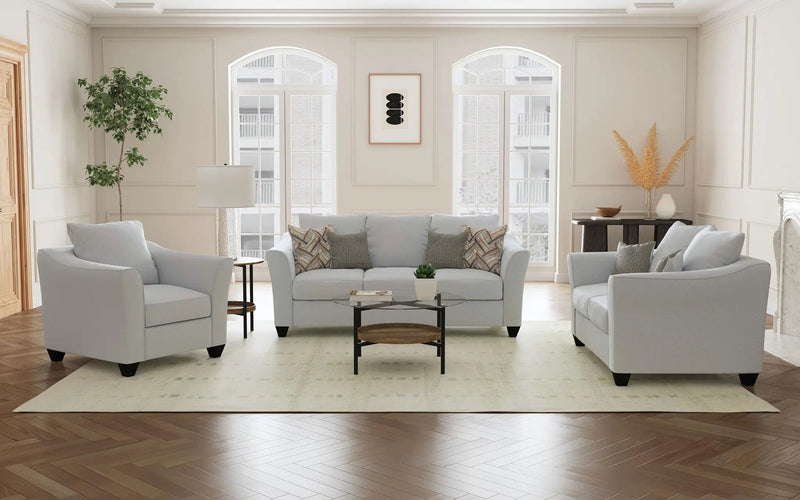 Salizar 3-piece Upholstered Flared Arm Sofa Set Sand by Unique Piece Furniture