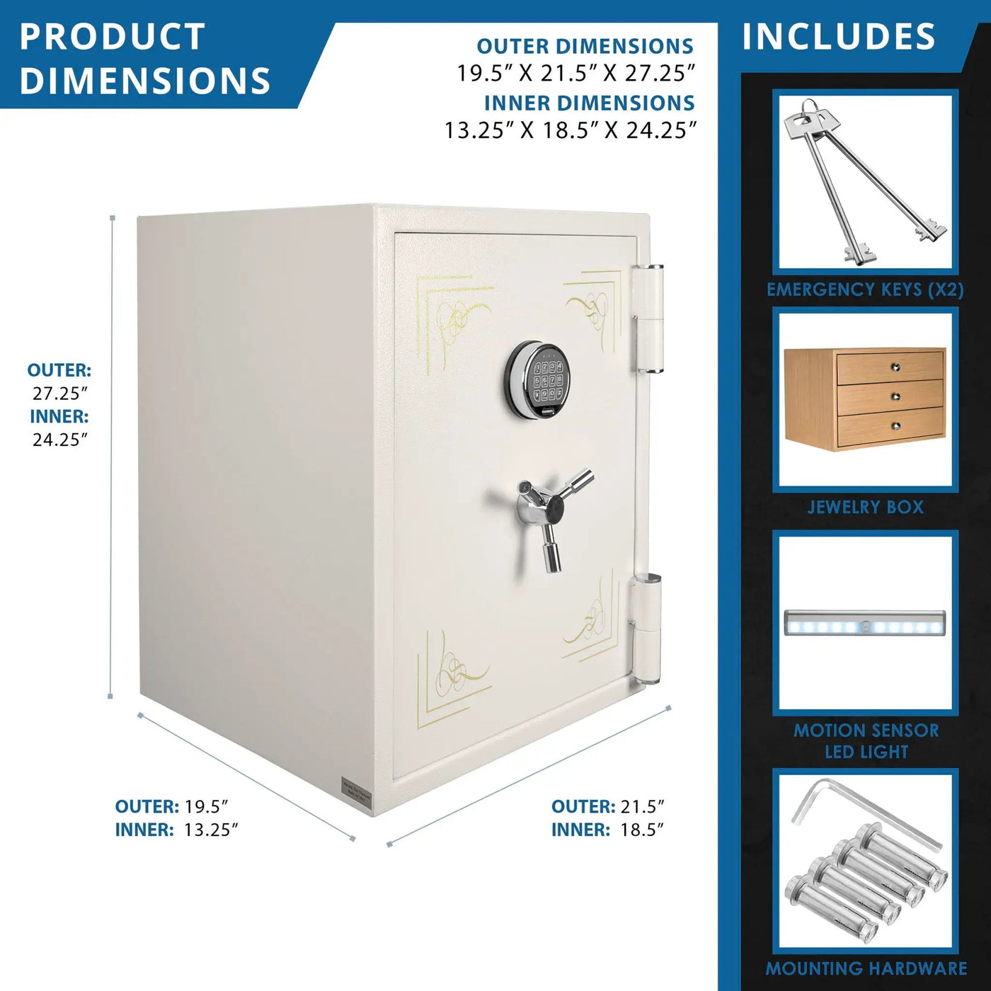 Keypad Fireproof Protection Jewelry Safe by HouseOfZazla