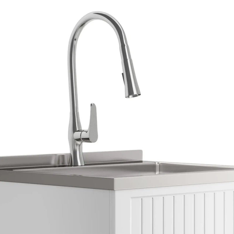Beckham - Laundry Cabinet & Faucet And Stainless Steel Sink by Unique Piece Furniture