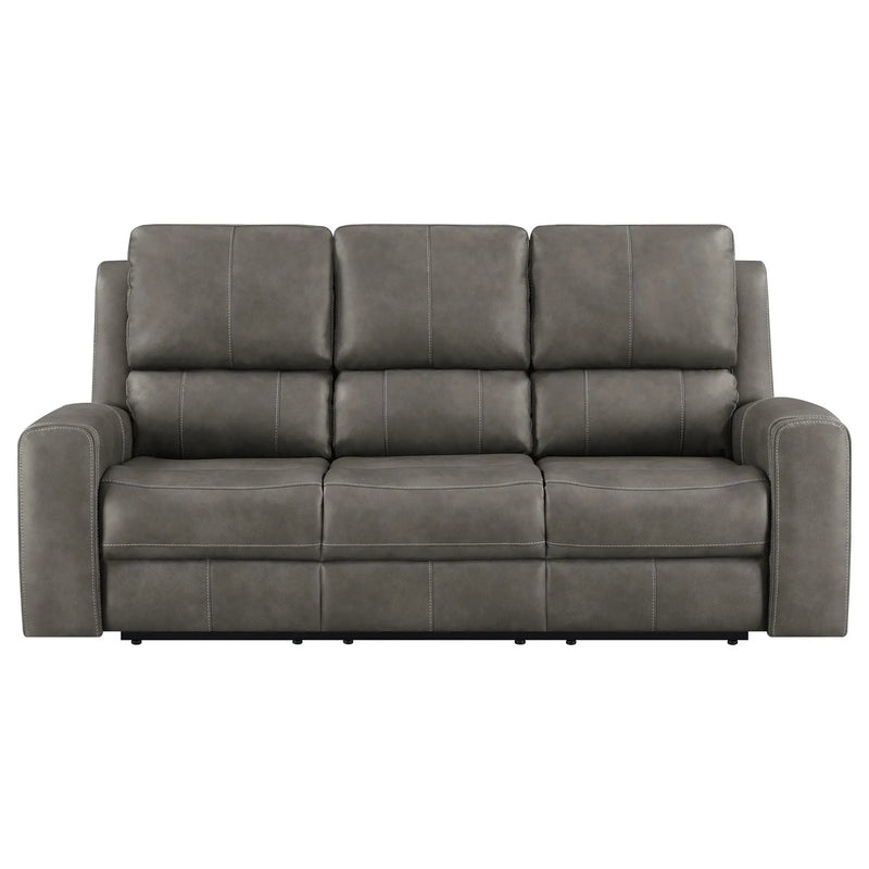 Brickston Triple Power Reclining Sofa Charcoal by Unique Piece Furniture
