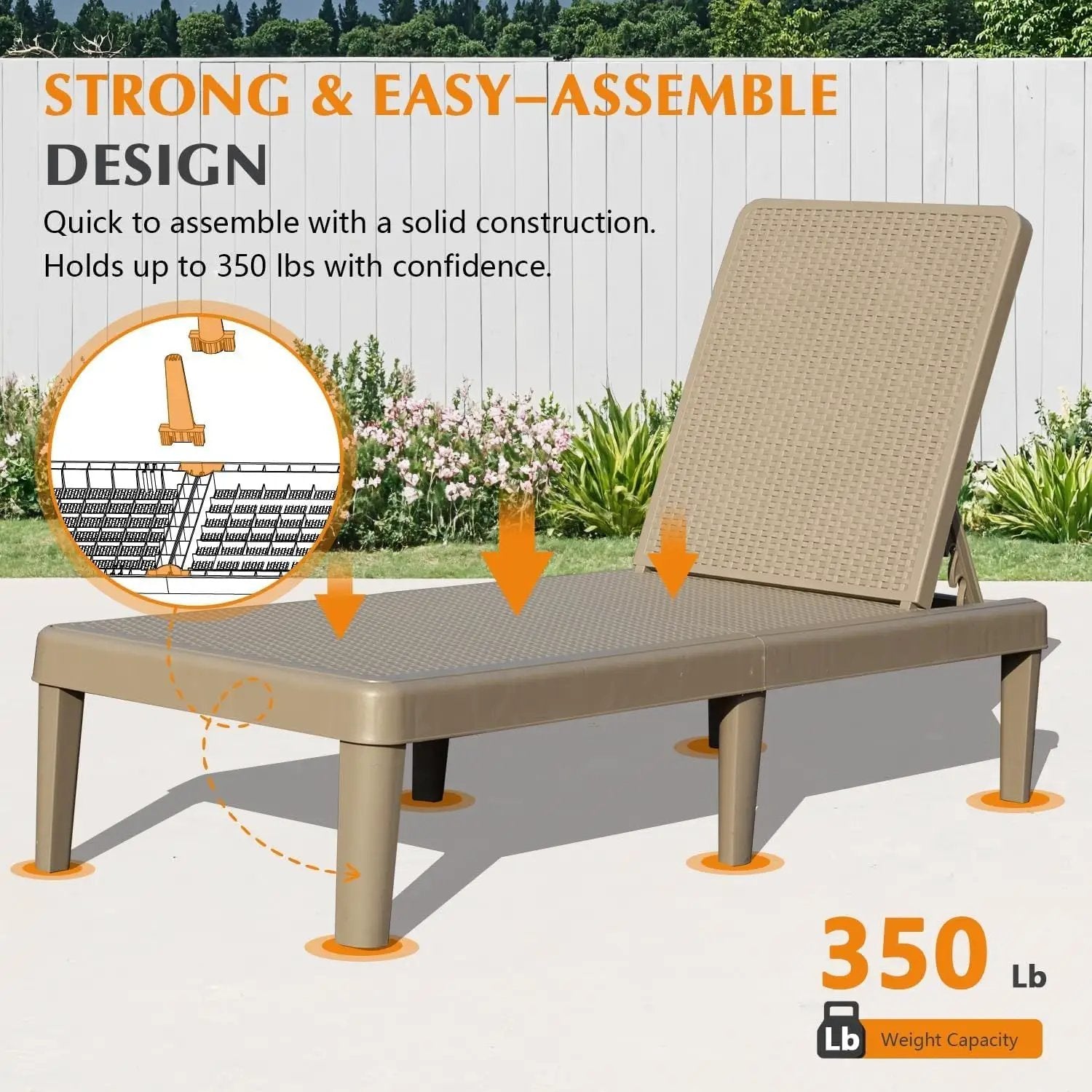 Pool Lounge Chairs Set of 2 with Adjustable Backrest by HouseOfZazla