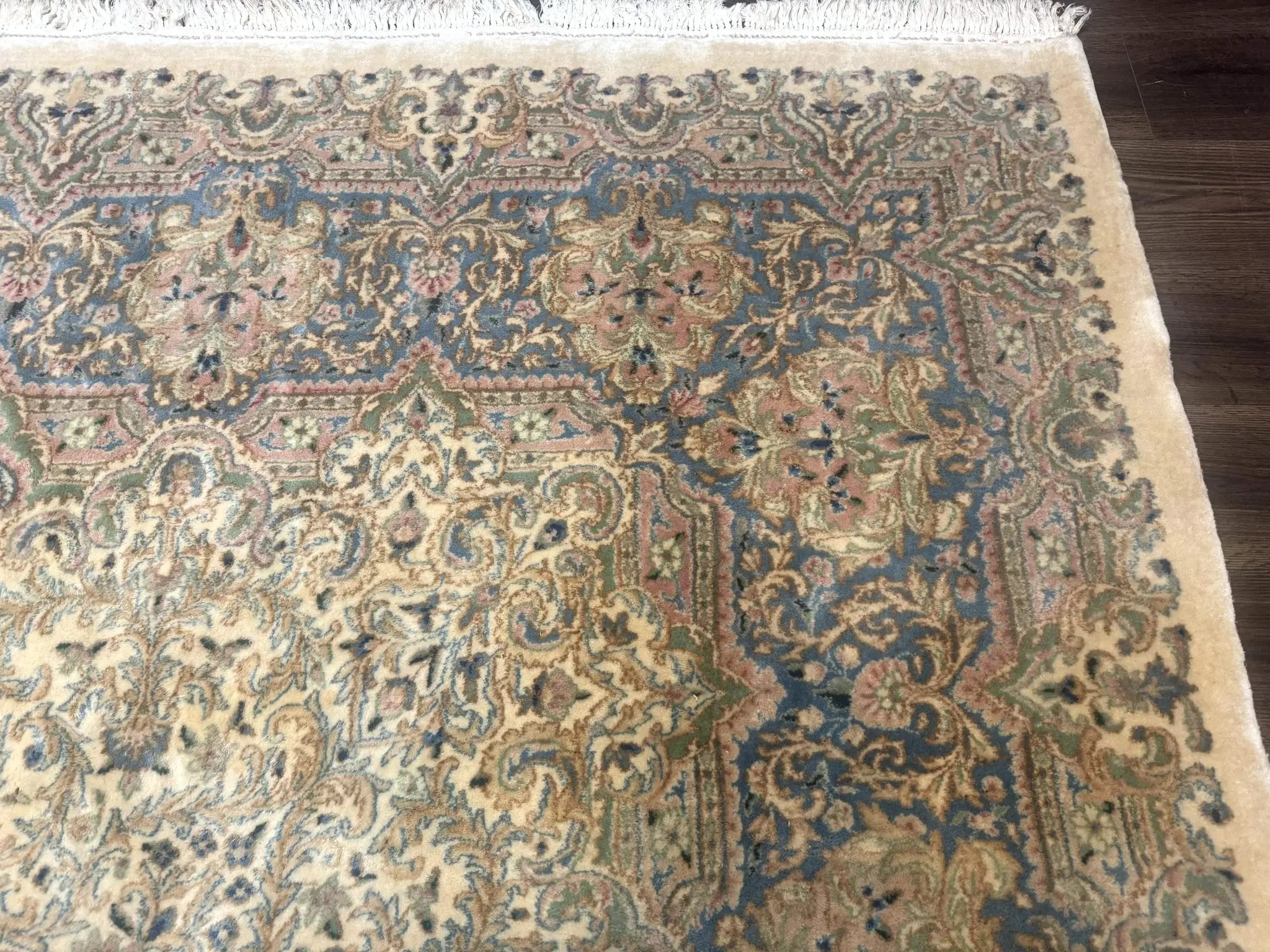 Palace Size Persian Kerman Rug 12x18, Floral Semi Open Field, Signed, Fine 240 KPSI by Jewel Rugs