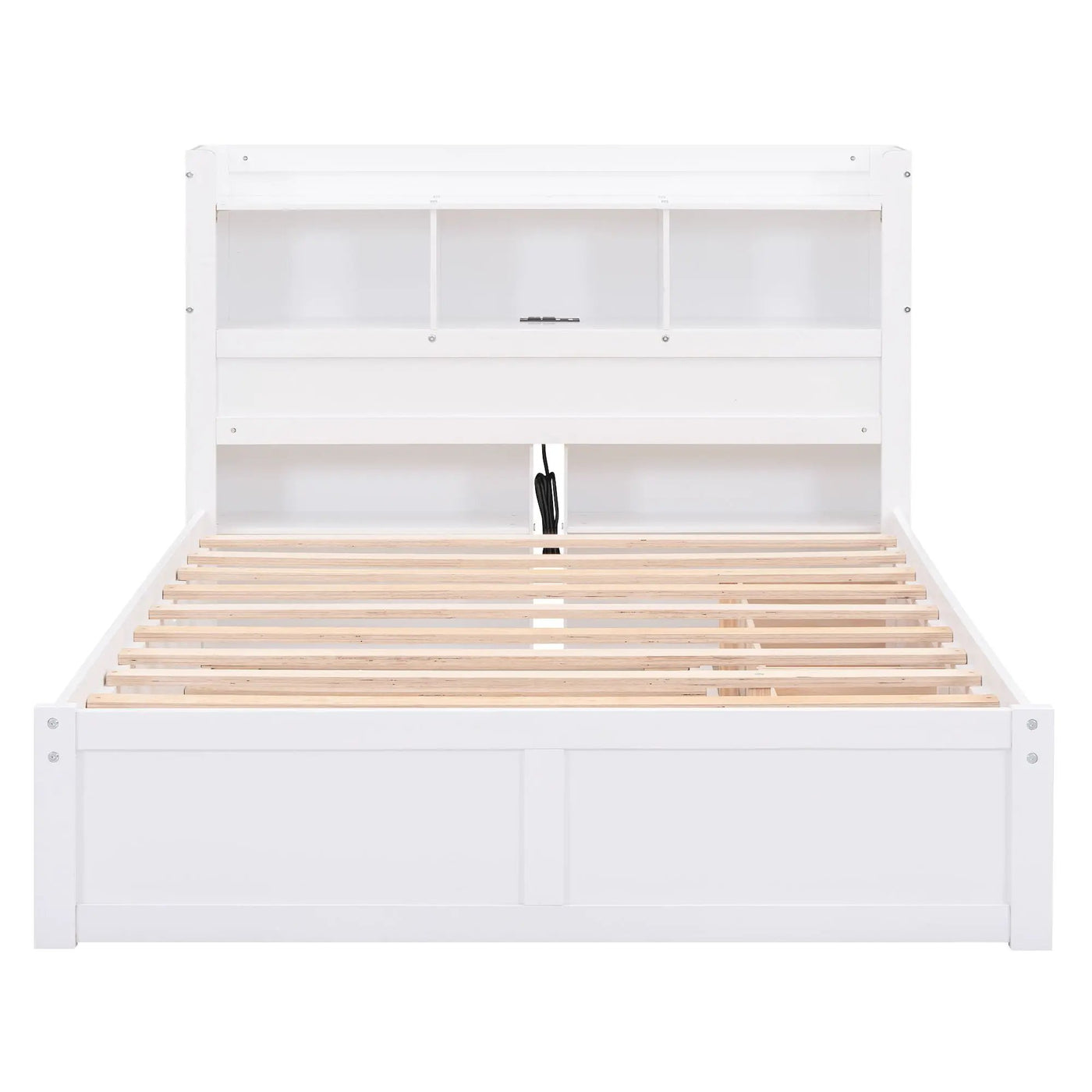 Storage Platform Bed With Pull Out Shelves, Trundle, And 2 Drawers by HouseOfZazla