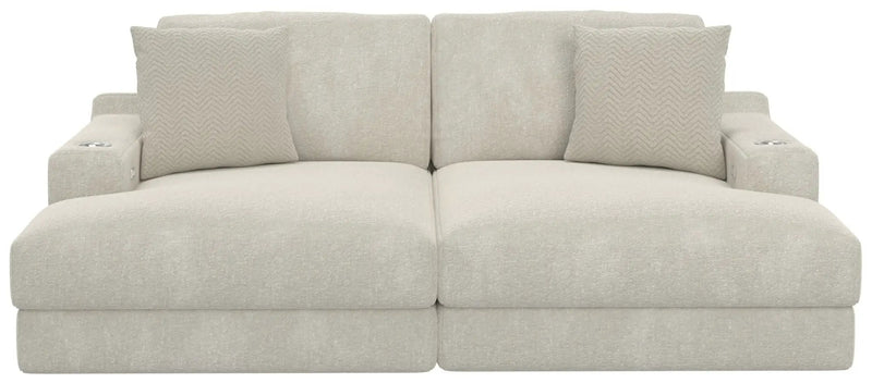 Cozy - 2 Piece Double Wide Chaise With USB Charging Ports by Unique Piece Furniture