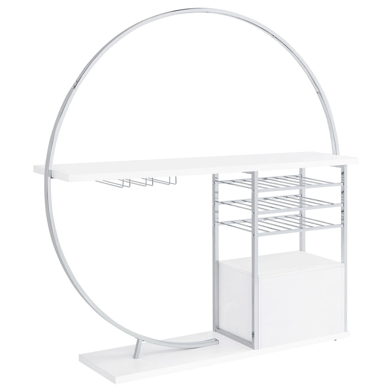Casey - 2 Door Home Bar Storage Bar With Customizable Lighting - White by HouseOfZazla