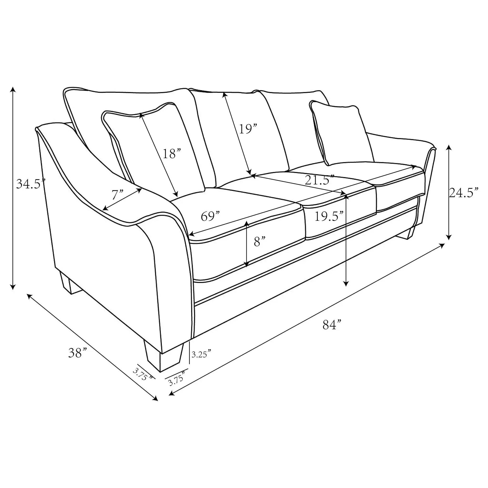 Mingle ] Upholstered Sofa - Light Gray by HouseOfZazla