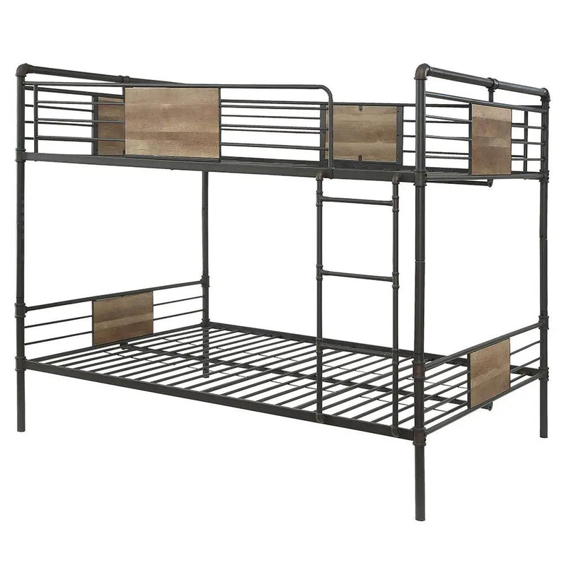 Brantley - Double Queen Bunk Bed - Sandy Black & Dark Bronze Hand-Brushed by Unique Piece Furniture