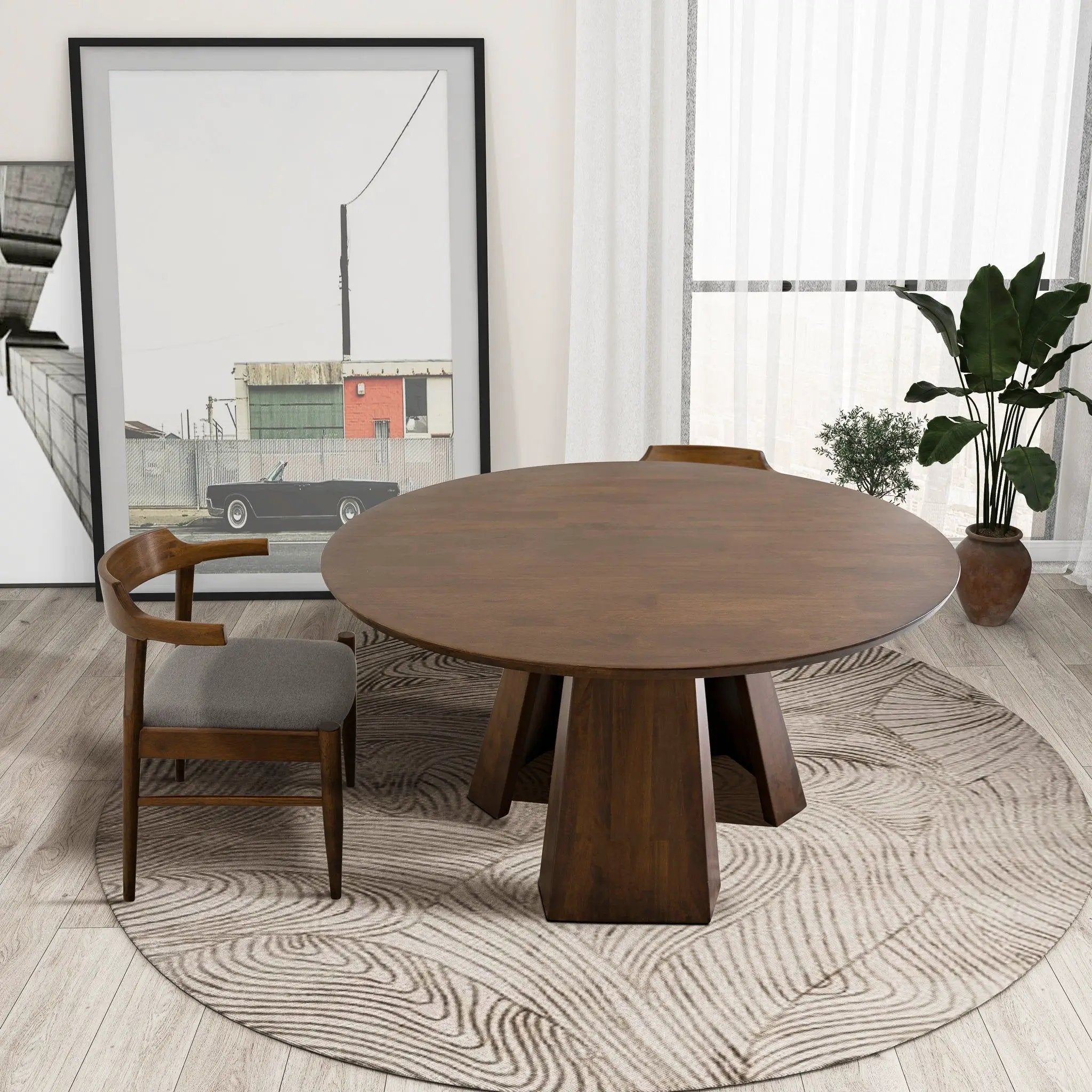 Bolton - Round Dining Table - Walnut by Unique Piece Furniture