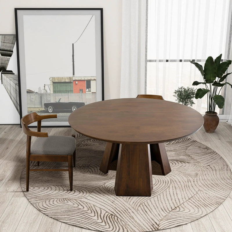 Bolton - Round Dining Table - Walnut by HouseOfZazla