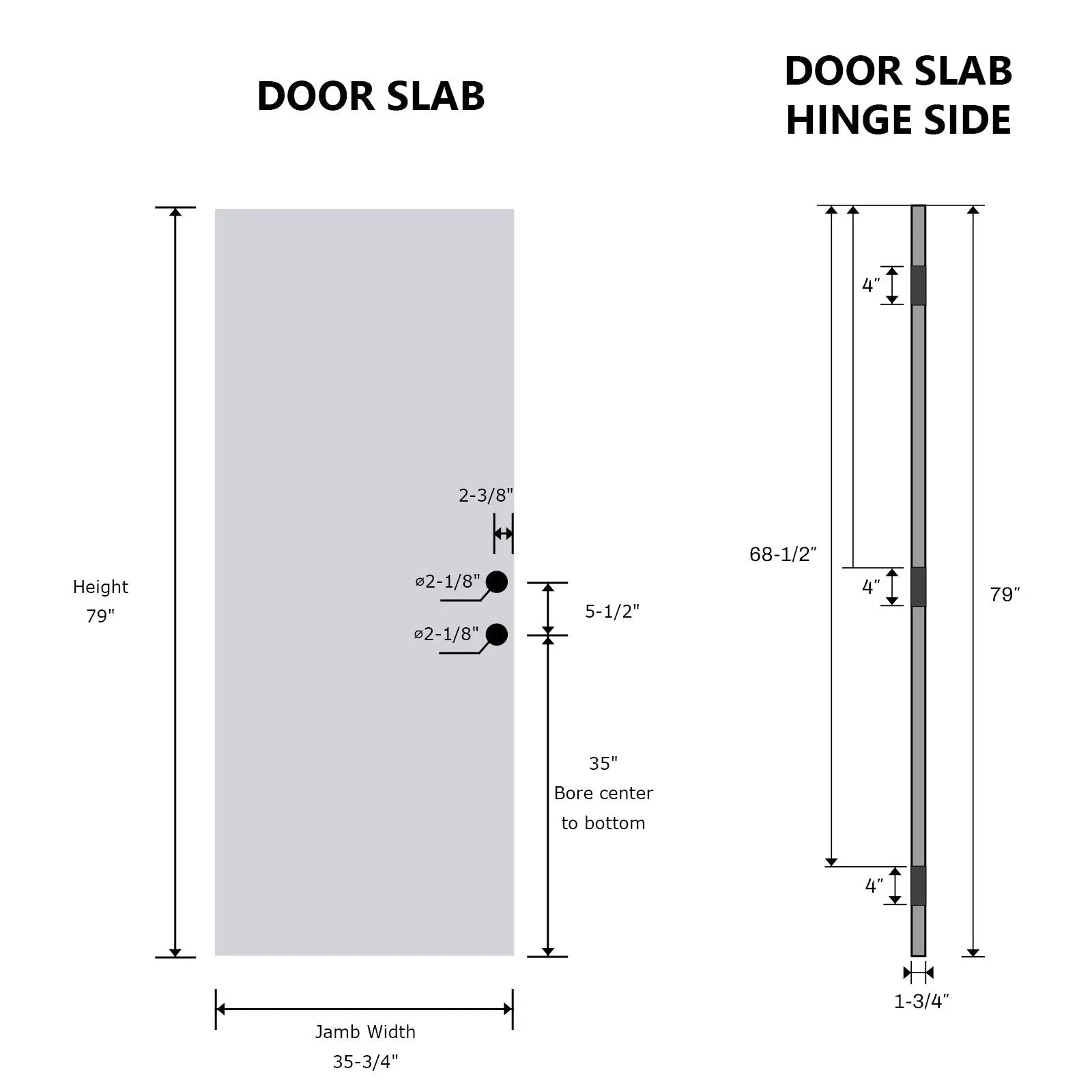 36 x 80 Fiberglass Entry Door with Brickmould & Frosted Glass by HouseOfZazla