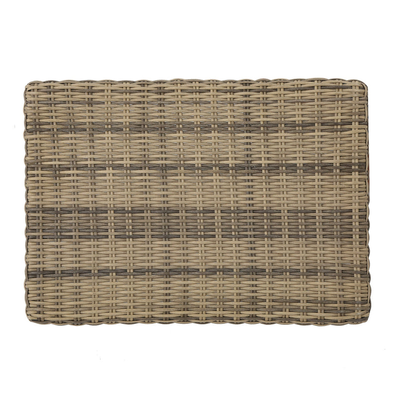 Outdoor Rattan Wicker Ottomans - Gray by HouseOfZazla