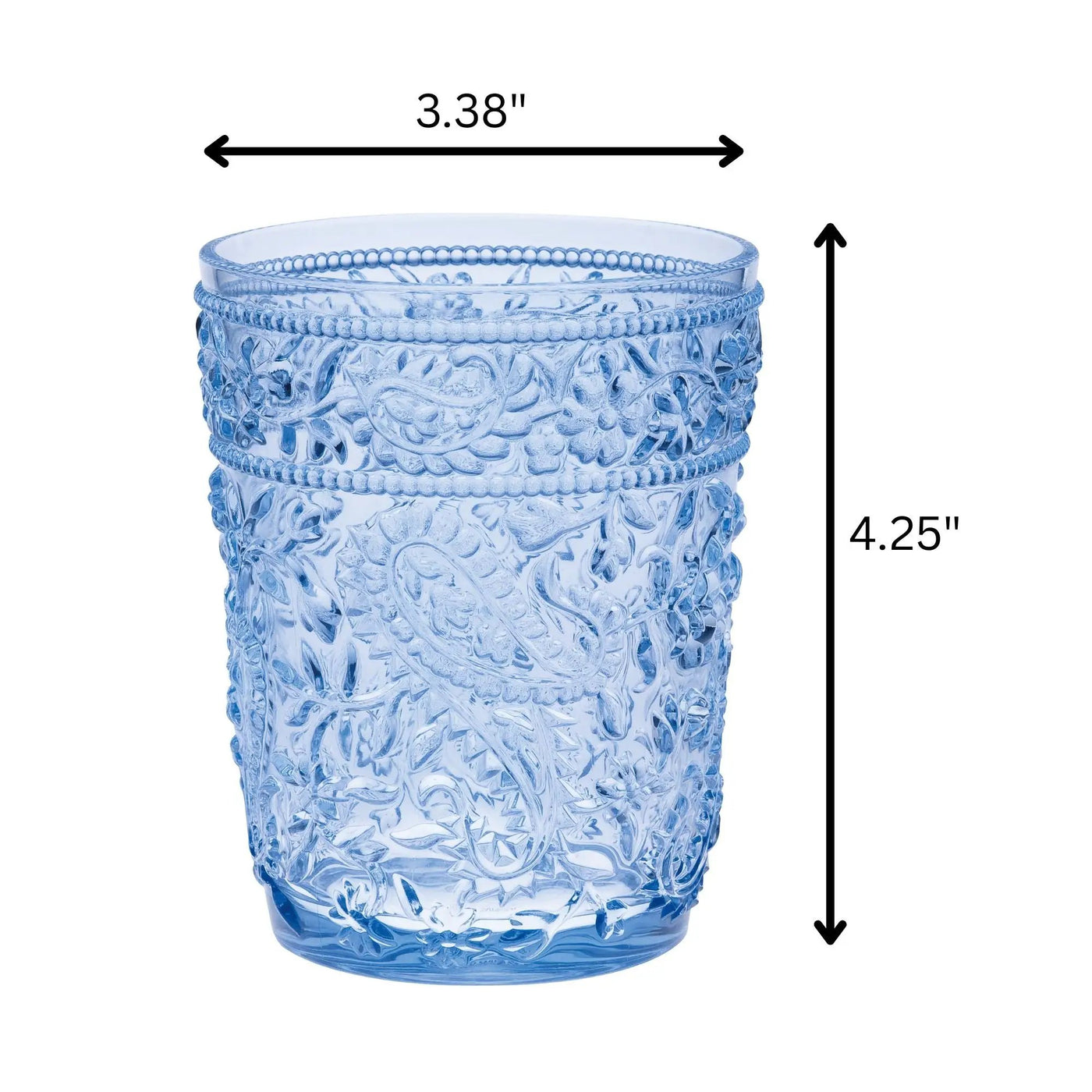 Paisley Acrylic Glasses Drinking (Set of 4) by HouseOfZazla