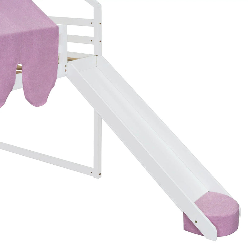 Loft Bed With House Shaped Frame And Tent by HouseOfZazla