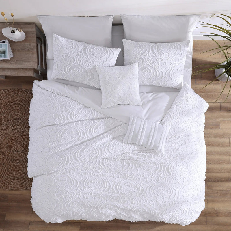 Rhapsody 6 Pc Cotton Clip Jacquard Bedding Ensemble by HouseOfZazla