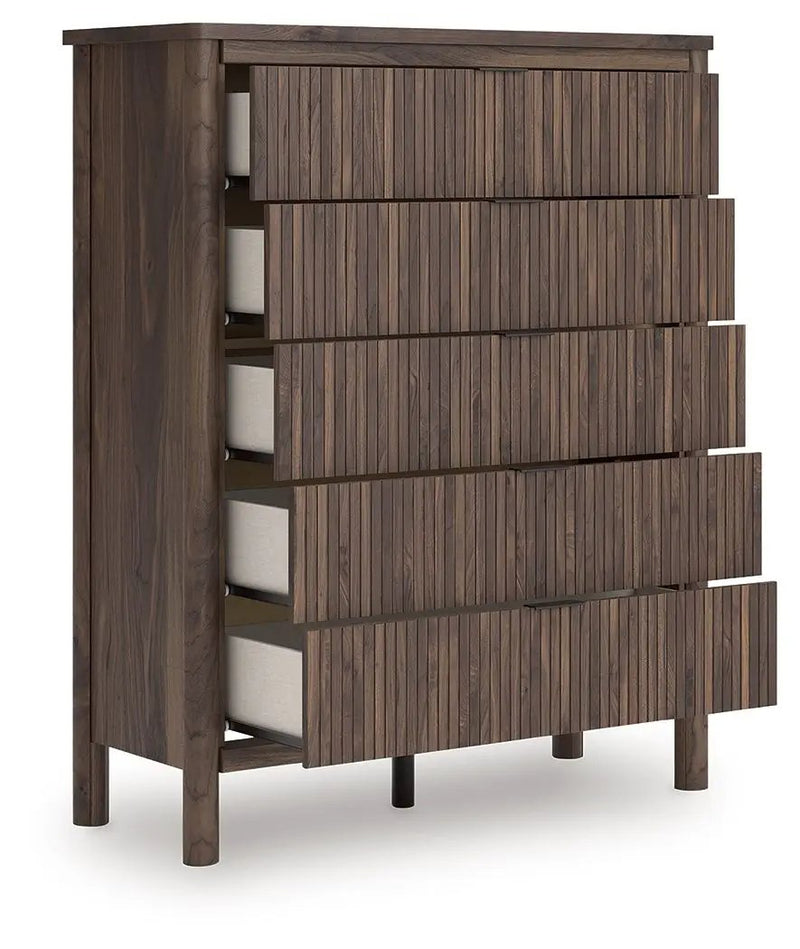 Pamytta - Five Drawer Wide Chest - Brown by Unique Piece Furniture