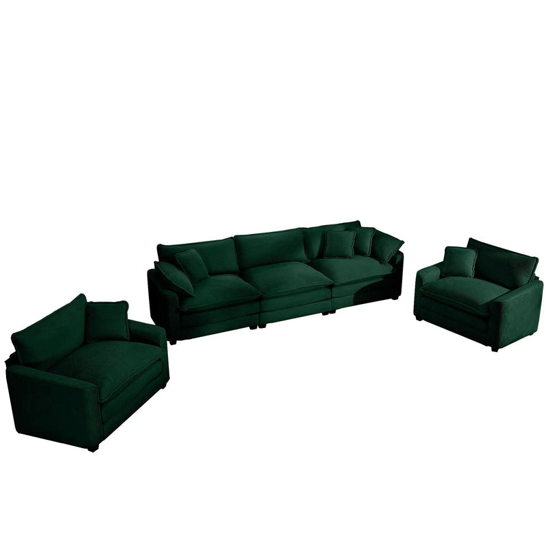 Elegant Oversized Sectional Sofa Set With Deep Seats And Flexible Layout by Unique Piece Furniture