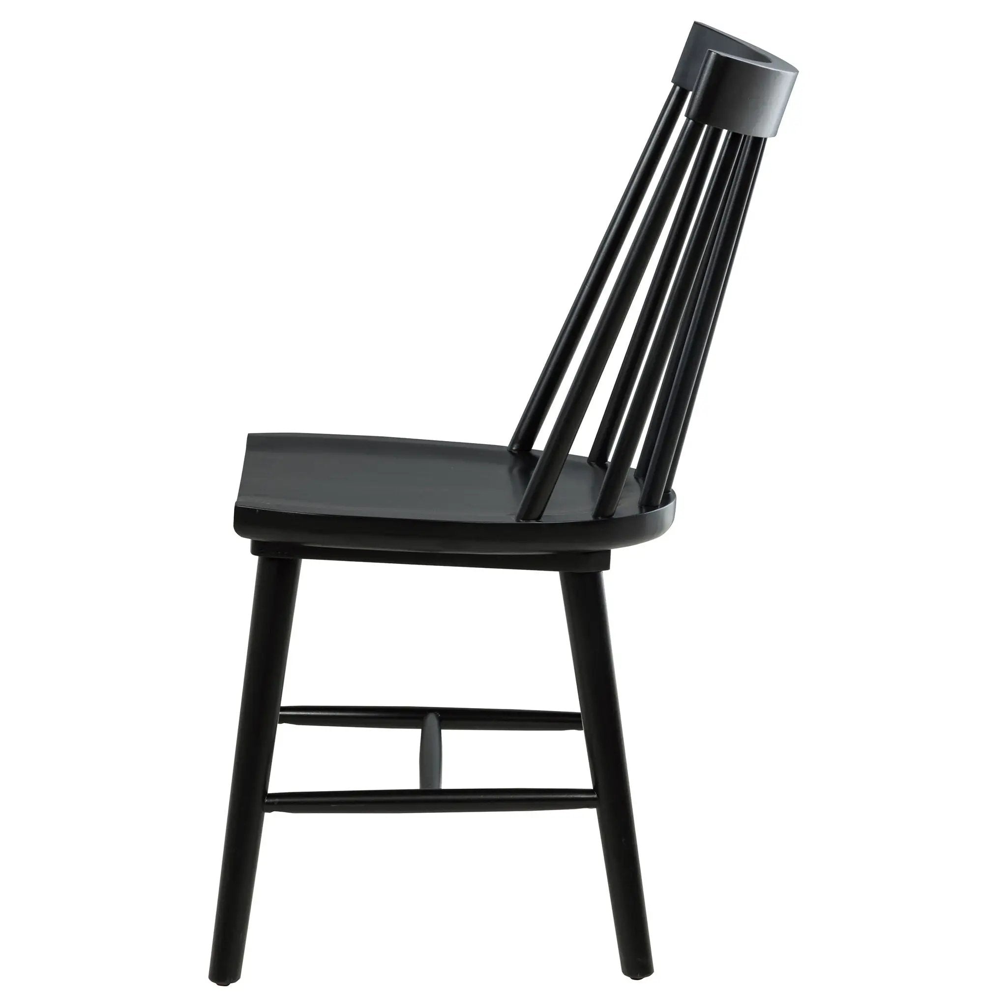 Middleton Solid Wood Dining Side Chair Black (Set of 2) by Unique Piece Furniture
