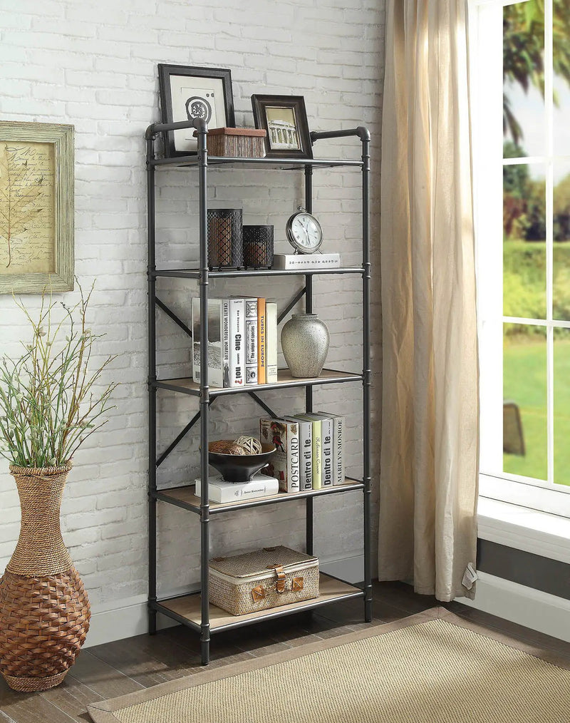 Itzel Bookshelf - Antique Oak / Sandy Gray by HouseOfZazla
