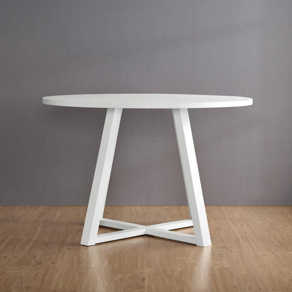 Edo - 5 Piece Dining Set, Trestle Dining Table With 4 Windsor Chairs - White, photo 2 of 4