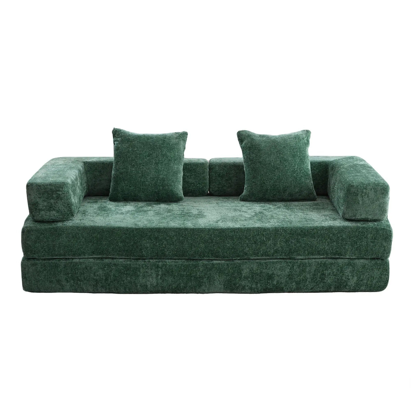 Convertible Floor Sofa Bed With Pillow Back Support Armrest by HouseOfZazla
