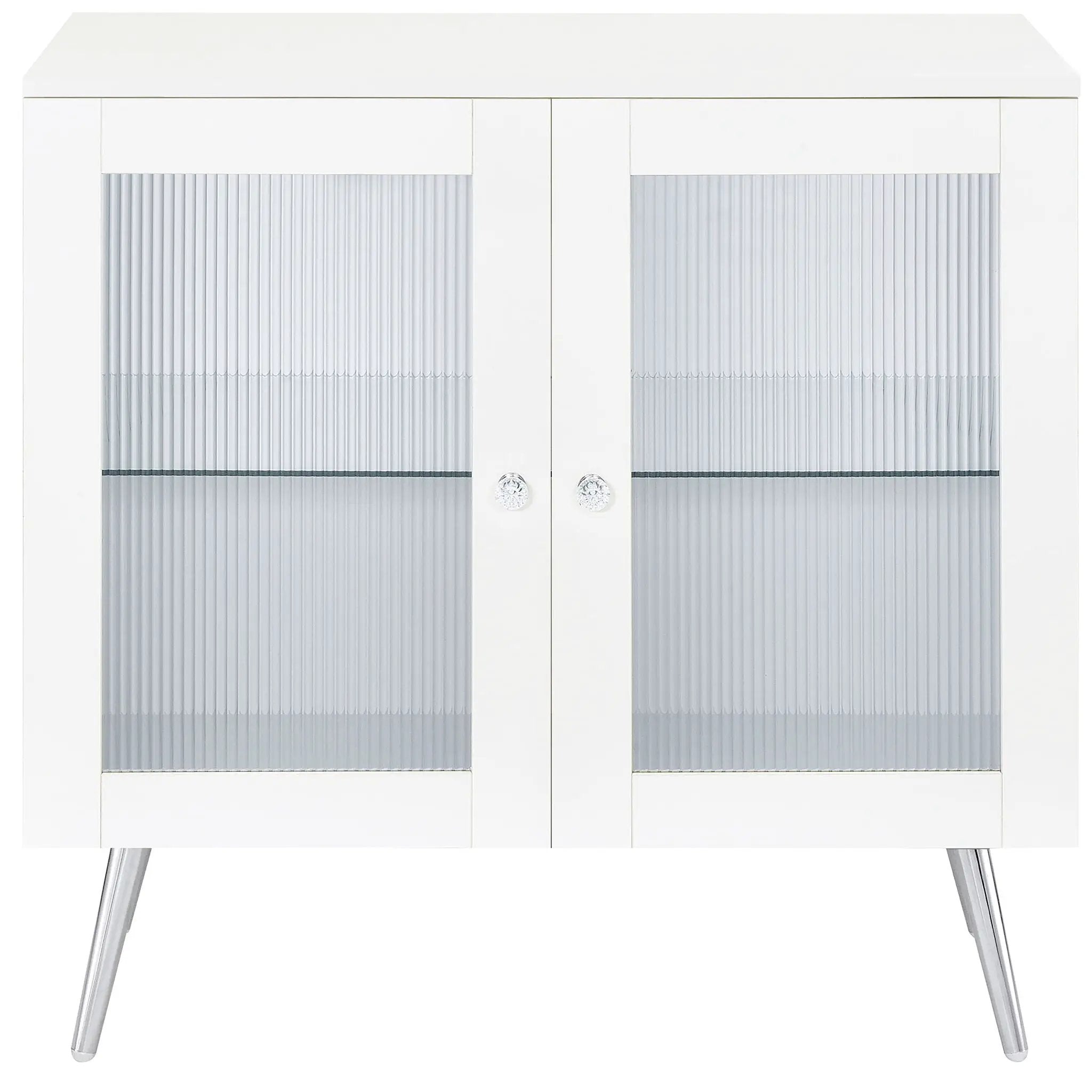 Nieta 2-door Engineered Wood Accent Cabinet White High Gloss by Unique Piece Furniture