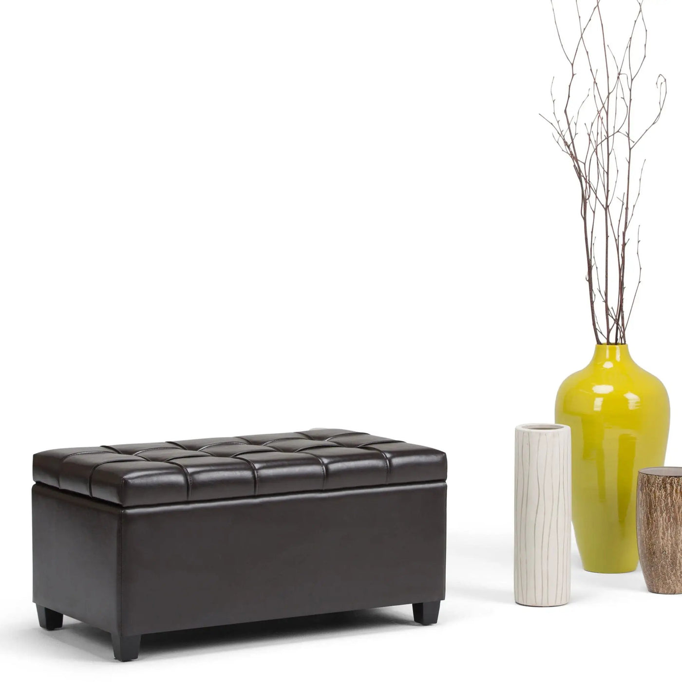 Sienna - Upholstered Storage Ottoman Bench by HouseOfZazla