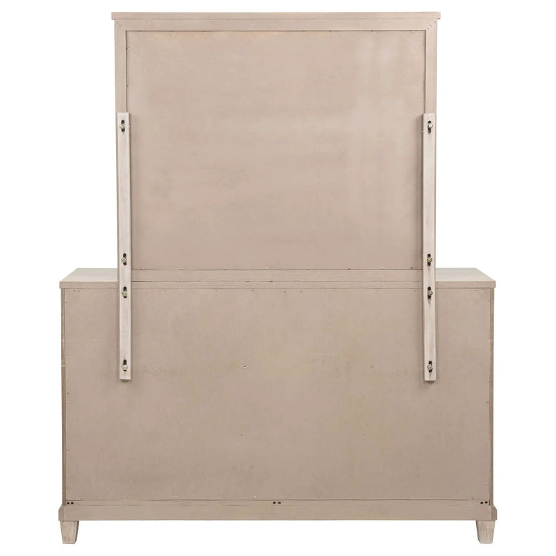 Pembroke 6-drawer Bedroom Dresser with Mirror Washed Oak by Unique Piece Furniture
