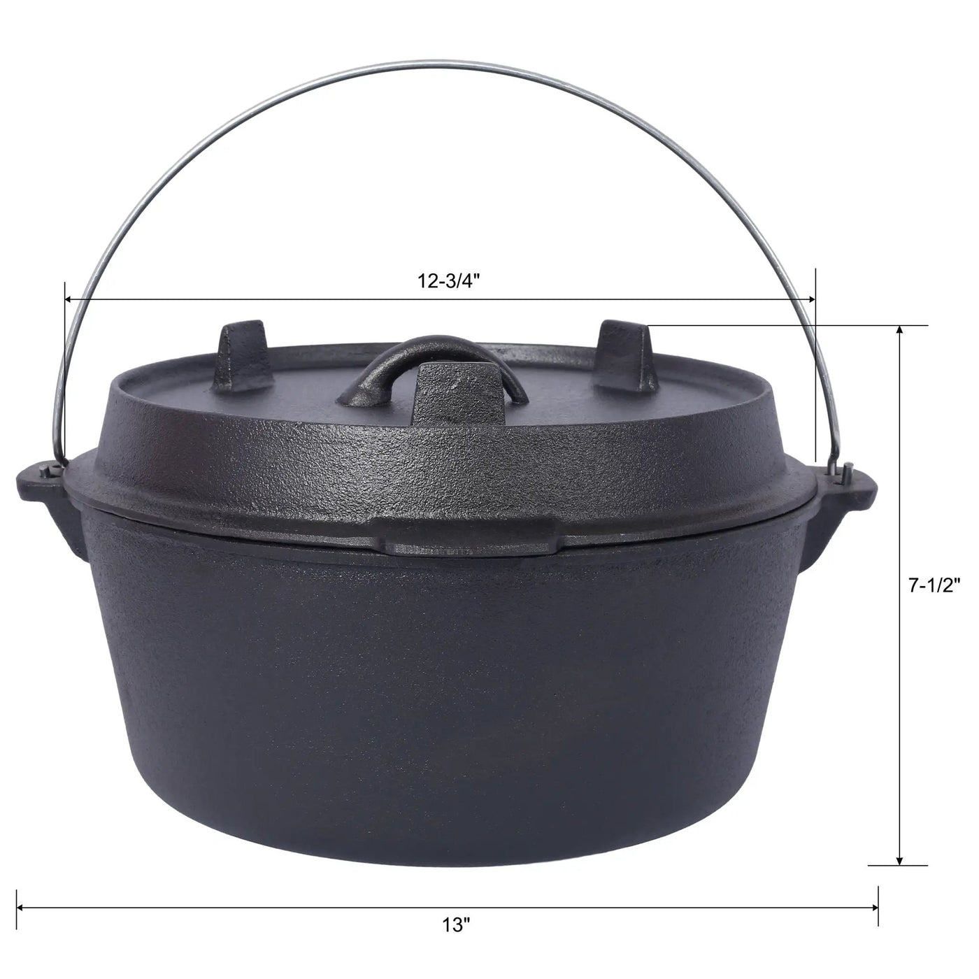 Pre-Seasoned Cast Dutch Oven with Skillet Lid and Pot Rack by HouseOfZazla