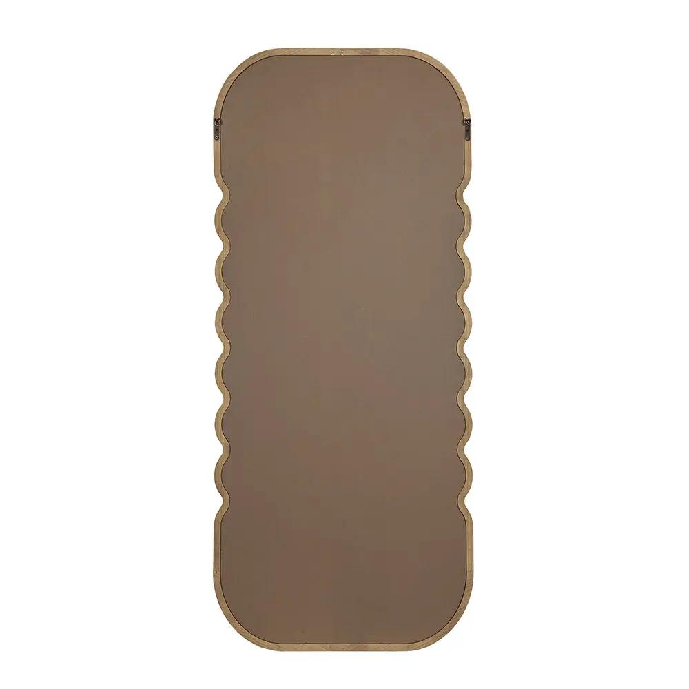 Oversized Wooden Floor Mirror With Unique Frame - Brown by HouseOfZazla