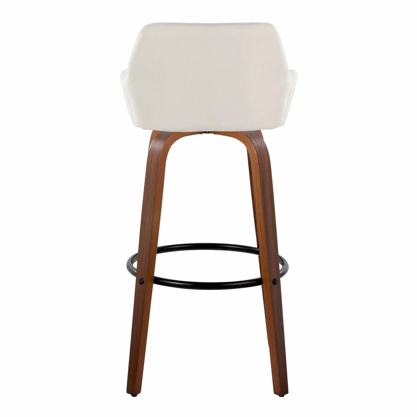 Daniella - Contemporary Fixed Height, Barstool & Swivel And Round Footrest (Set of 2) by HouseOfZazla