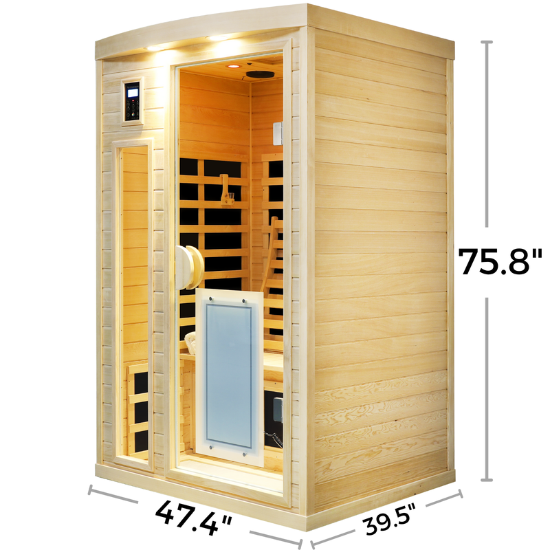 Two-Person Hemlock Infrared Heating Sauna, photo 4 of 5