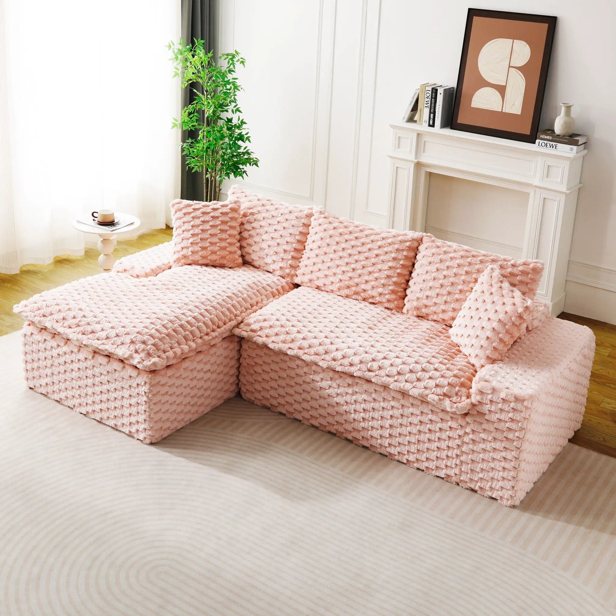 Modular Sofa, Convertible Twin Seat With Chaise Lounge by HouseOfZazla