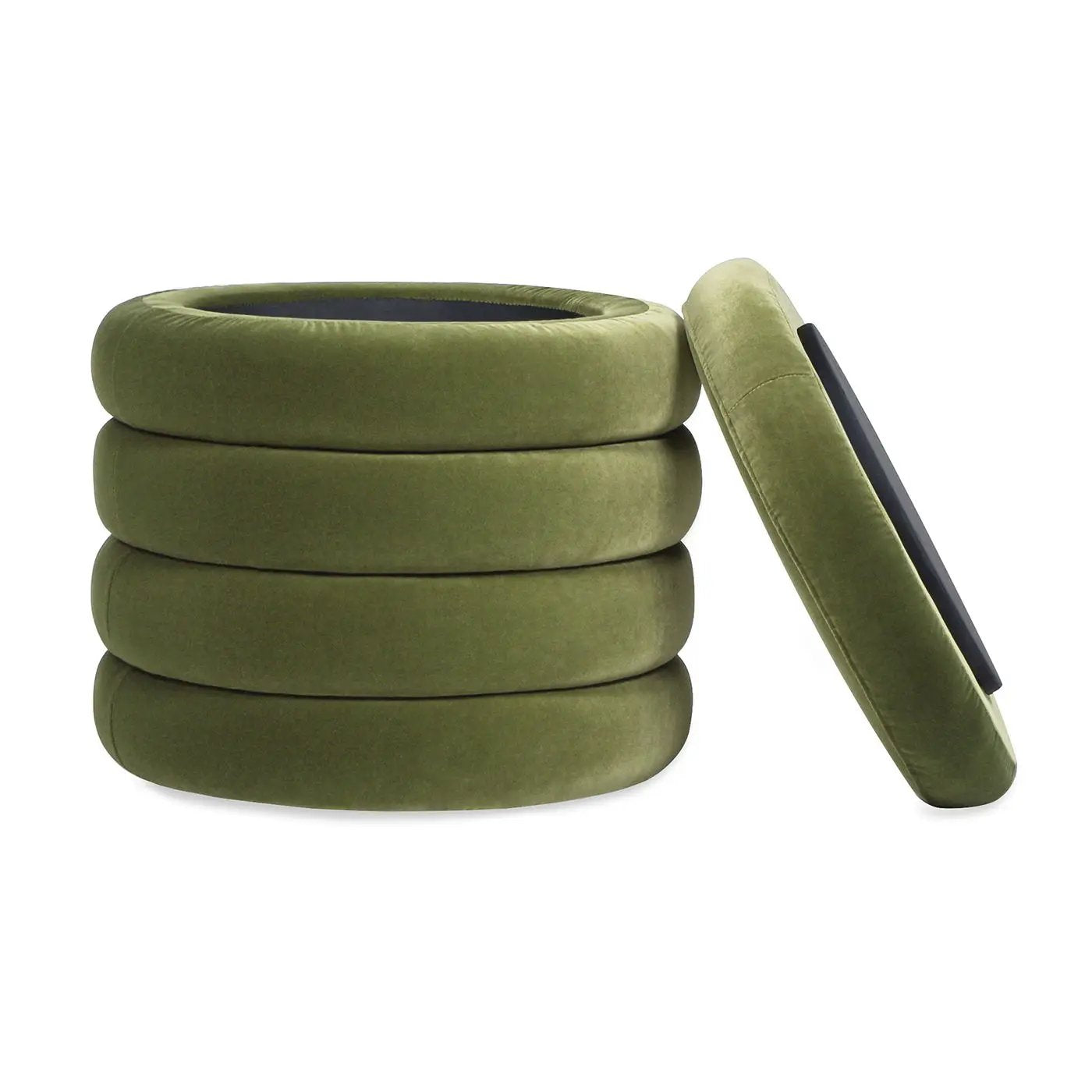 Fuji - Oversized Round Storage Ottoman by HouseOfZazla