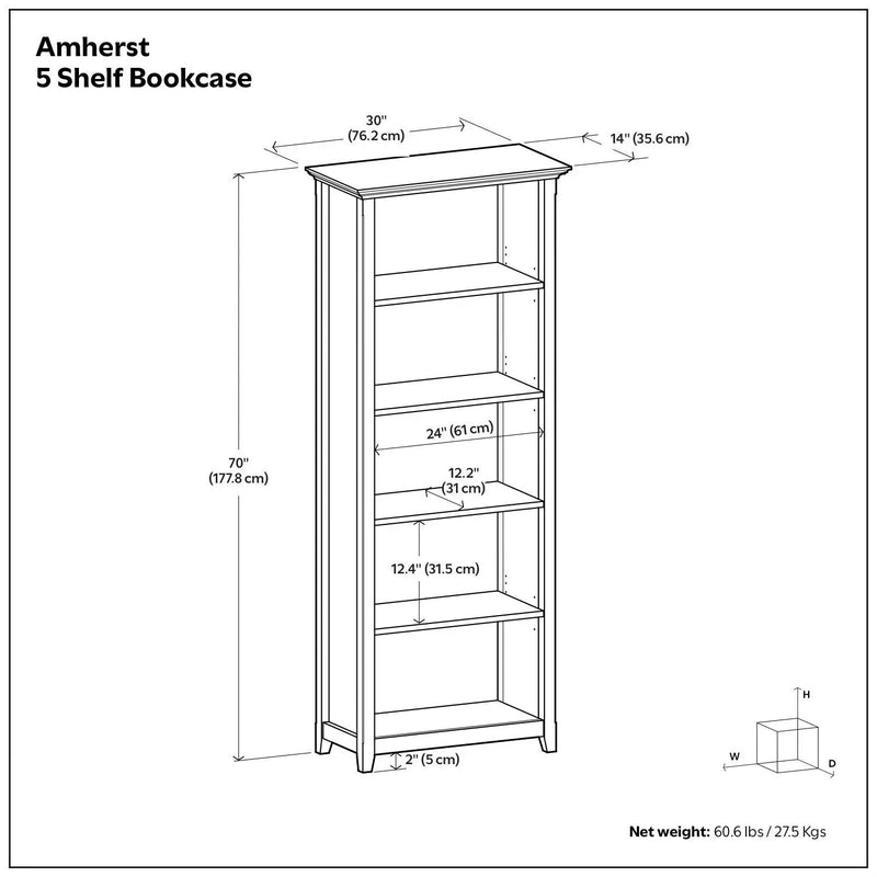 Amherst - Bookcase With Adjustable Shelves by HouseOfZazla