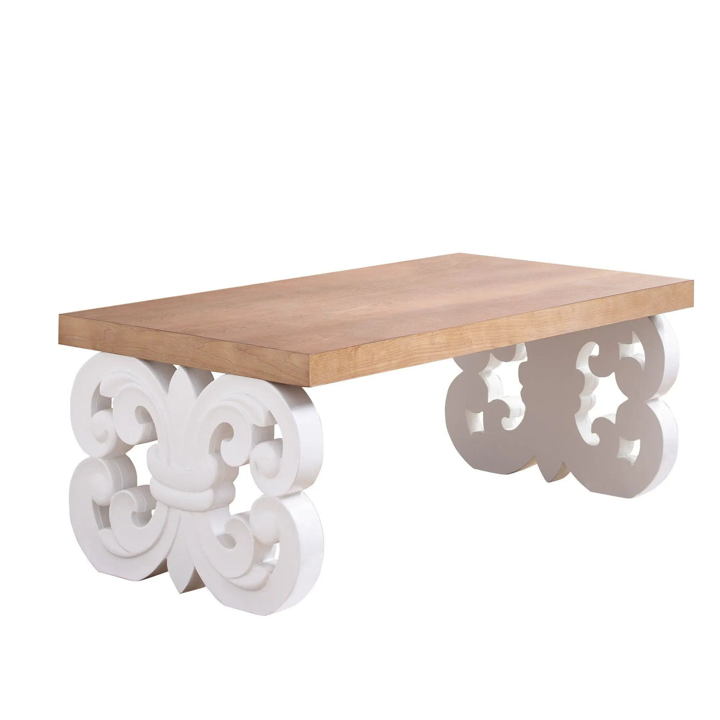 Ornate Scroll Base Coffee Table by HouseOfZazla