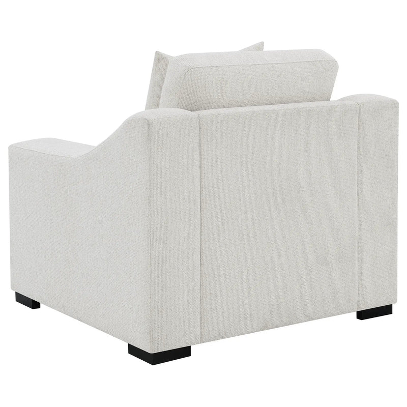Ashlyn Fabric Upholstered Track Arm Accent Chair Sand by Unique Piece Furniture