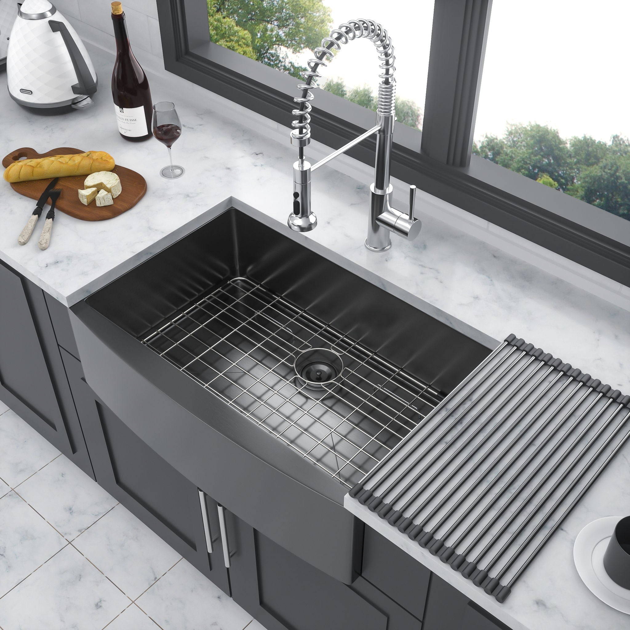 Farmhouse Kitchen Sink, Stainless Steel, Apron Front by HouseOfZazla