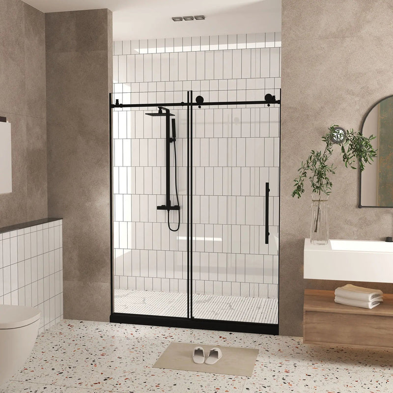 Frameless Shower Door With Handle by HouseOfZazla