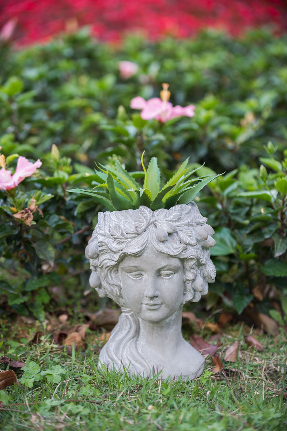 Cement Bust Wall Planter - Indoor & Outdoor Decor