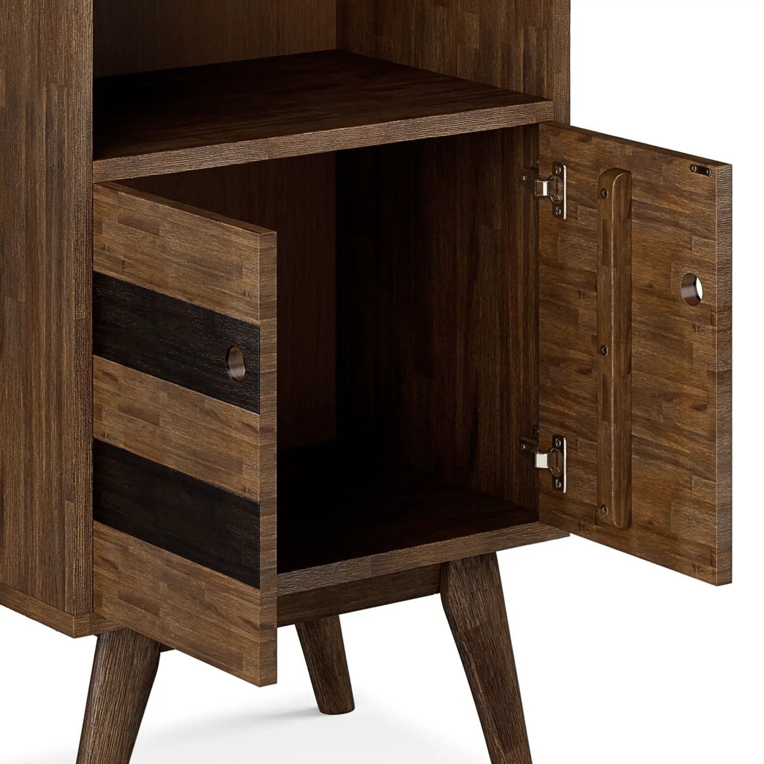 Clarkson - Bookcase With Storage - Rustic Natural Aged Brown by Unique Piece Furniture