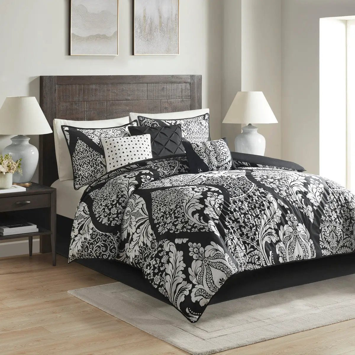 7 Piece Cotton Printed Comforter Set by HouseOfZazla
